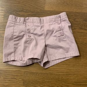 Lavender sailor-style shorts, size 2